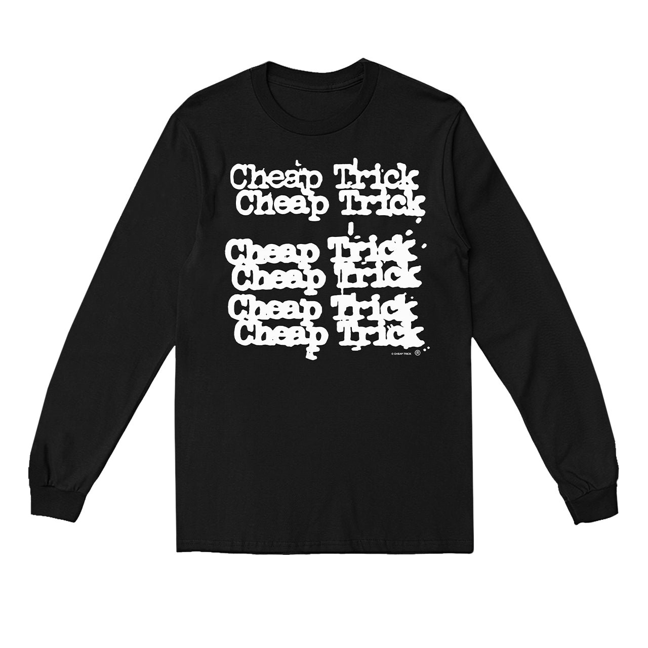 STACKED LOGO - ブラックロングスリーブクルーネック